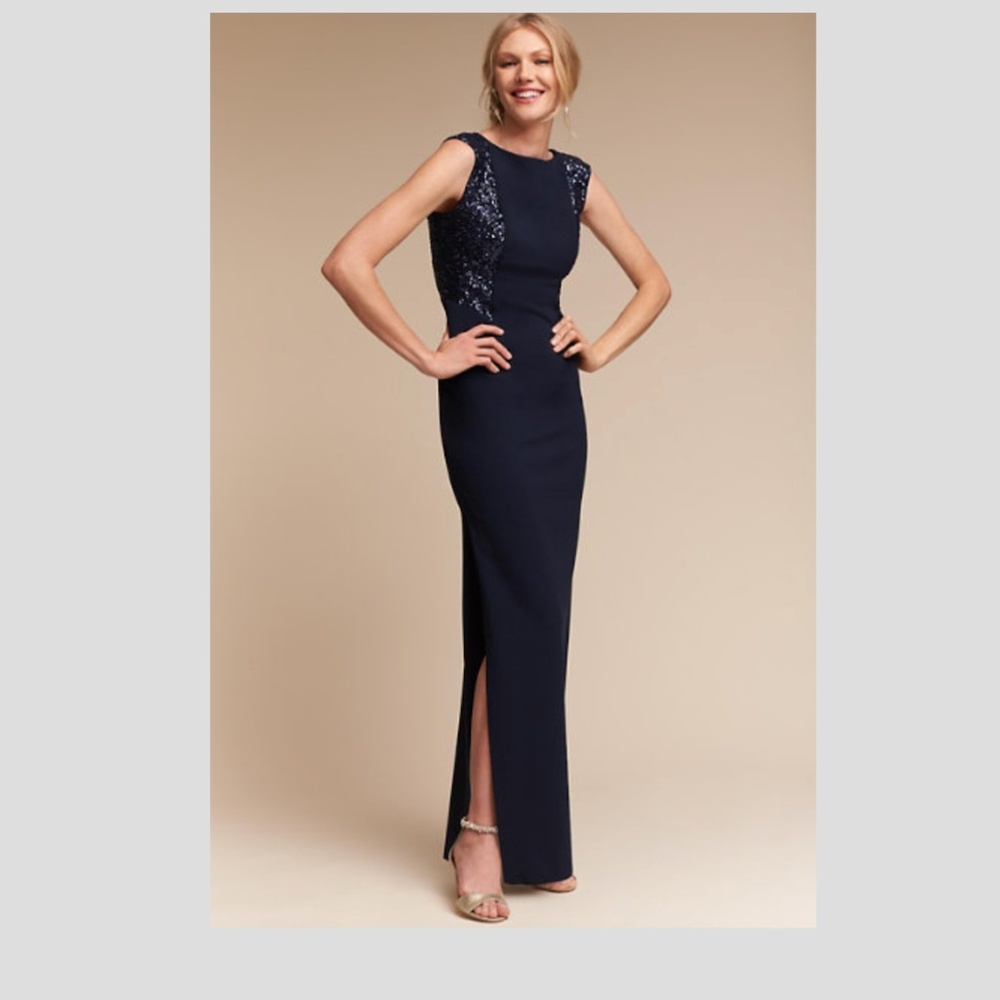 NWT BHLDN Aidan Mattox Metropolitan Dress Twilight